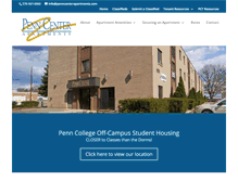 Tablet Screenshot of penncenterapartments.com